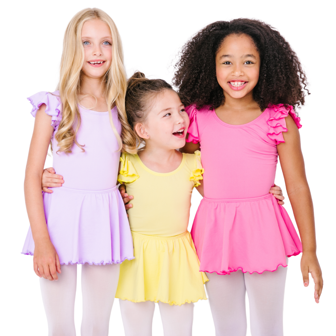 girls ruffle sleeve leotards