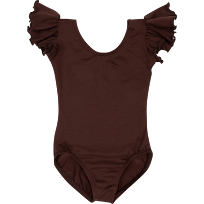 Final Sale: Ruffle Short Sleeve Leotards