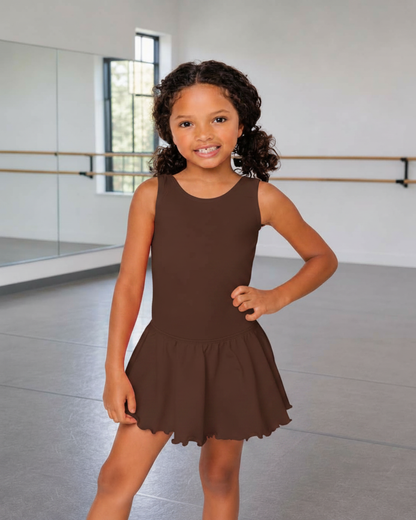 Brown Tank Leotard for Ballet and Gymnastics