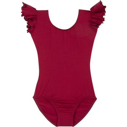 Final Sale: Ruffle Short Sleeve Leotards