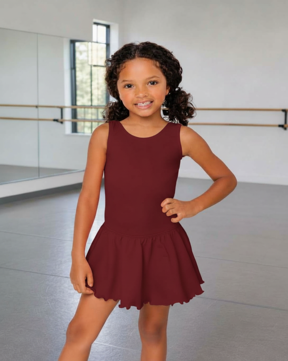 Burgundy Tank Leotard for Toddler & Girls