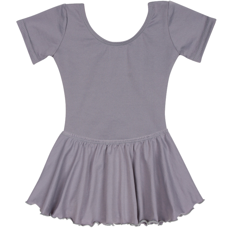 Gray Short Sleeve Leotard