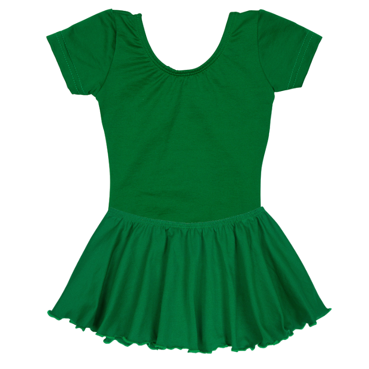 Green Short Sleeve Leotard for Toddler & Girls