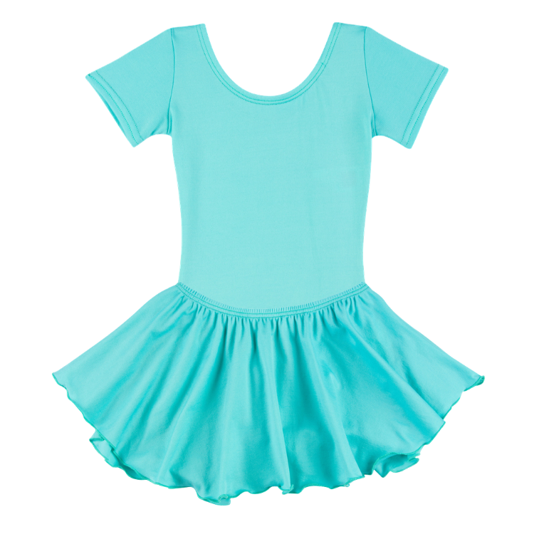 Short Sleeve Icy Turquoise Ballet Leotard