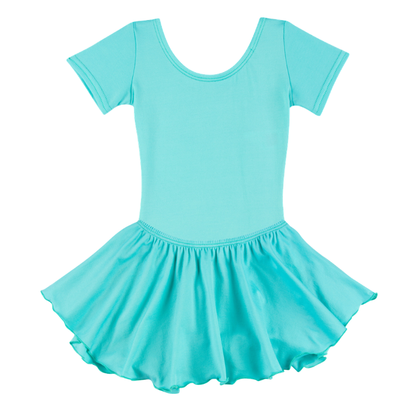Short Sleeve Icy Turquoise Ballet Leotard