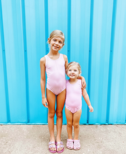 Light Pink Tank Leotard for Ballet and Gymnastics