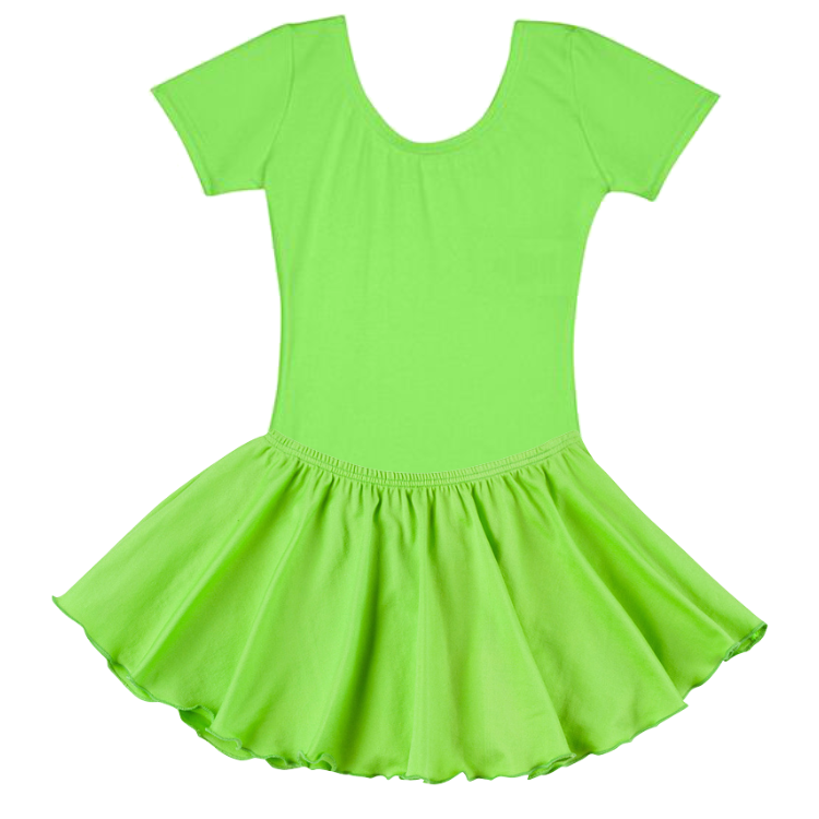 Lime Green Short Sleeve Leotard for Toddler & Girls