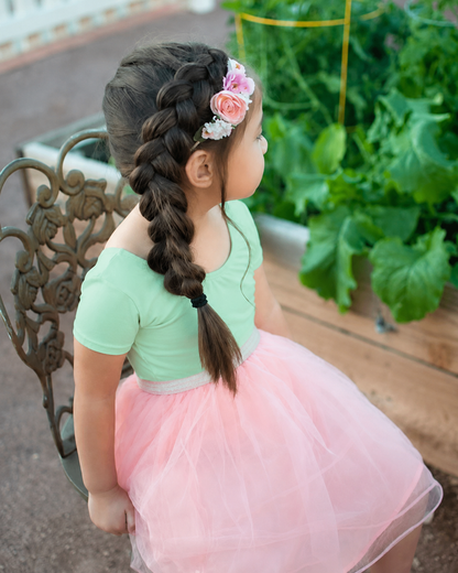 Mint Green Short Sleeve Leotard for Toddler & Girls