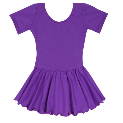 Purple Short Sleeve Leotard for Toddler & Girls
