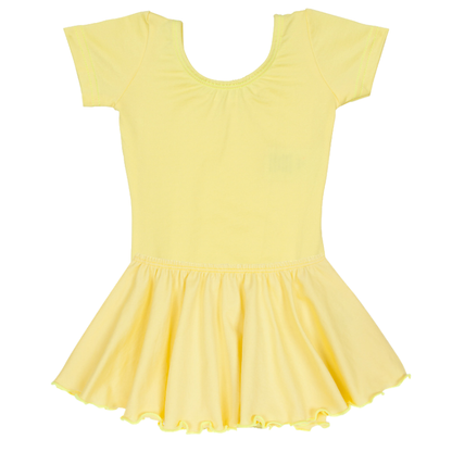 Yellow Short Sleeve Leotard for Toddler & Girls